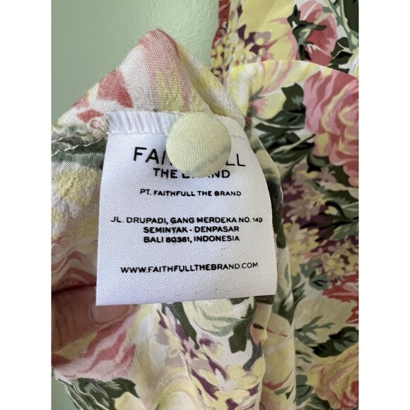 Faithfull the Brand Sidonie Mini Dress Venissa Floral Small 4 yellow - Picture 7 of 8